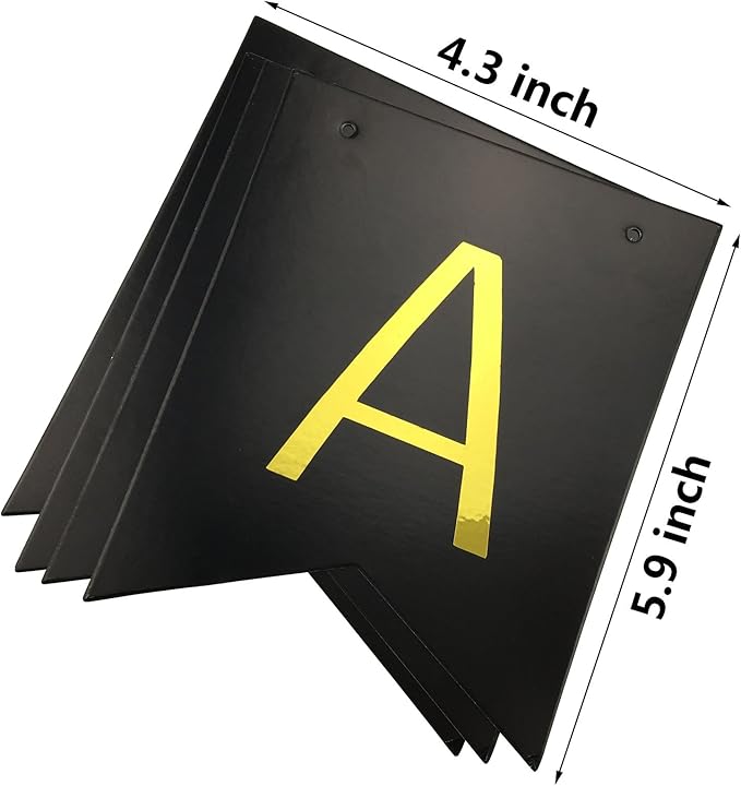 Fecedy Black Happy Birthday Bunting Banner - Image 5