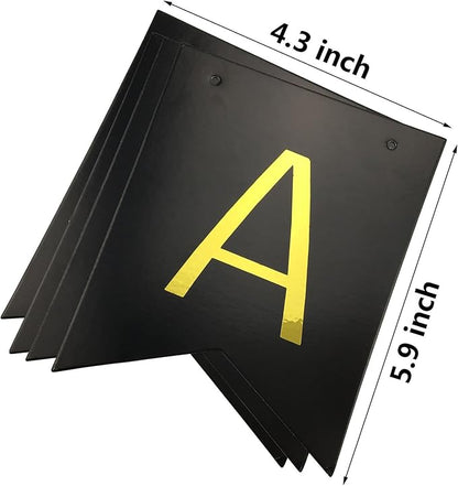 Fecedy Black Happy Birthday Bunting Banner - Image 5