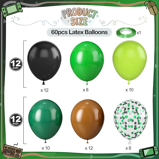 Green Brown Balloons - Image 2