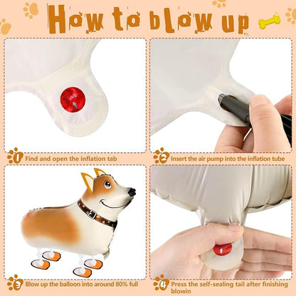 6 Pcs Walking Dogs Balloons, Dog Party Decorations, Walking Animal Balloons Dog - Image 5
