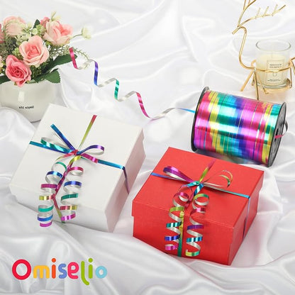 500 Yard Rainbow Ribbon, Rainbow Curling Ribbon, Curly Ribbon - Image 2