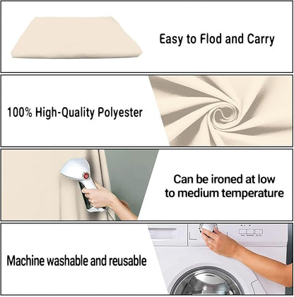 Cream Photography Backdrop for Photoshoot, Fabric 8x10ft | Polyester Studio - Image 7