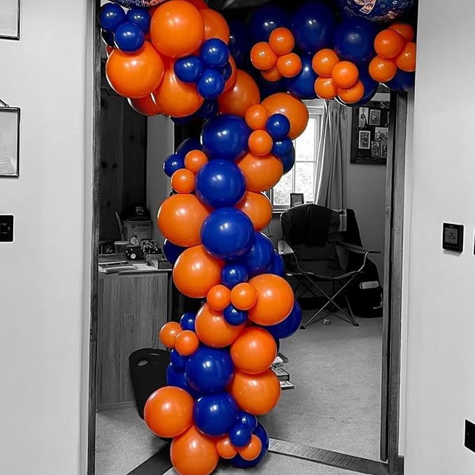 YMSZ Blue and Orange Balloons Arch Kit, Graduation, Baby Shower Party - Image 7