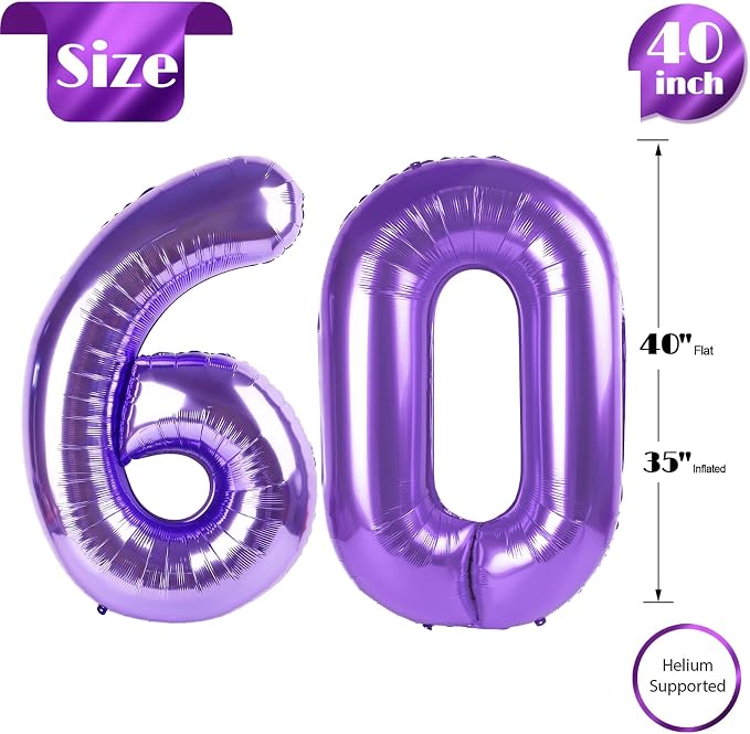 Purple 60 Balloon - Image 5
