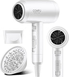 Hair Dryer with Diffuser, CONFU Blow Dryer for Curly Hair for Women Men, 21000PRM Travel Hair Dryer, Portable Lightweight Fast Drying Negative Ion Hairdryer for Home & Travel