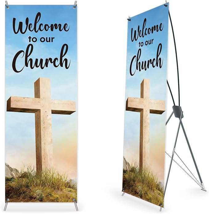 Hahafelt Welcome to Our Church Banner - Image 3