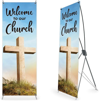 Hahafelt Welcome to Our Church Banner - Image 3