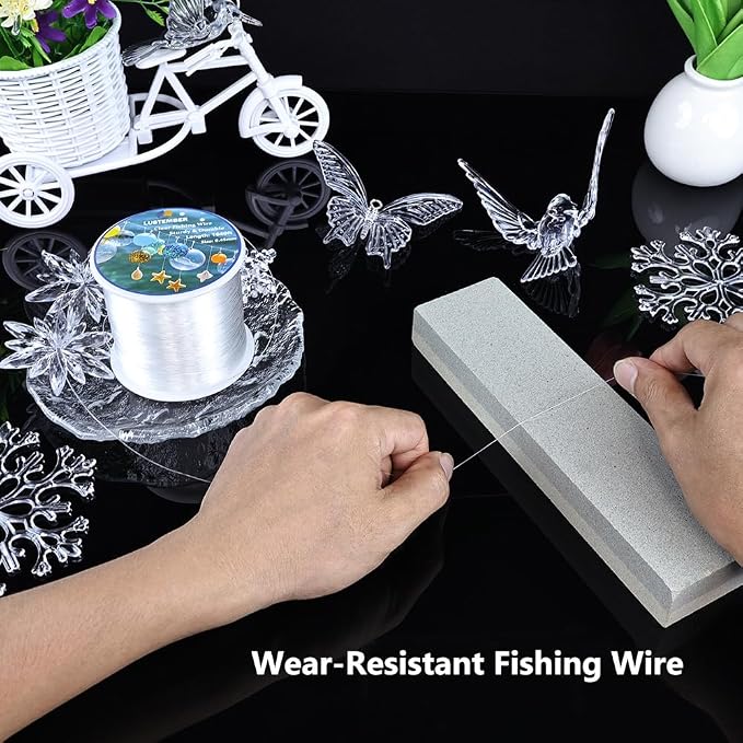 LUSTEMBER Fishing Wire, 1640 ft Clear Fishing Line, Strong Invisible String - Image 4