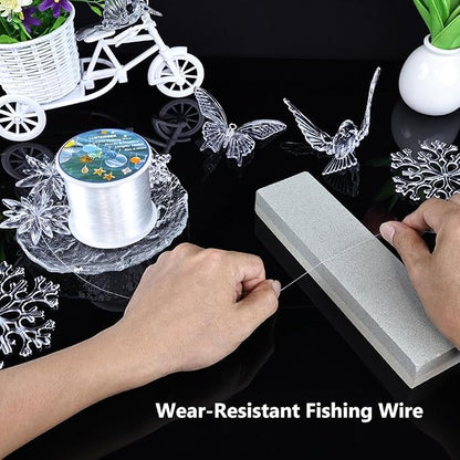 LUSTEMBER Fishing Wire, 1640 ft Clear Fishing Line, Strong Invisible String - Image 4