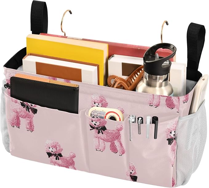 Bedside Caddy Metal Frame Hanging Organizer Bunk Bed Dorm Accessories Hook And - Image 3
