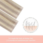 Sindra Invisi Edge Tape in Hair Extensions Human Hair Dirty Blonde Highlighted Bleach Blonde 55g Injected Tape-ins Straight Seamless Invisible Extensions 20 Inch 20pcs