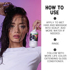 IGK MORE LIFE Color Extending Gloss Shampoo and Conditioner Set | Preserves Color Treated Hair | UV Protection | Vegan + Cruelty-Free | 1 Liter
