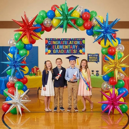 HILAVO 6PCS Star Balloons, 22Inch Large Colorful Star Balloon Foil Balloons - Image 4