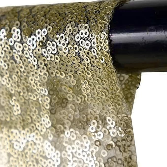 JYFLZQ Champagne Sequin Backdrop Curtains 10ft x 10ft 1 Panel Glitter Photo - Image 4