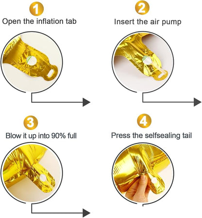 Gold Number 0 Balloon 40 Inch, 0th Birthday Party Decorations Men Women | Foil - Image 6