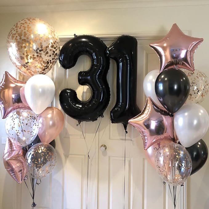 40 Inch Black 13 Number Balloons Giant Jumbo Huge 13 or 31 Foil Mylar Helium - Image 6