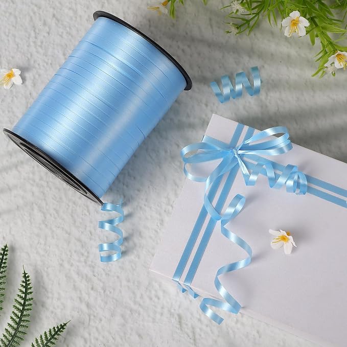500 Yards Light Blue Curling Ribbon, 1/5 Inch Wide Balloons String Ribbons - Image 4
