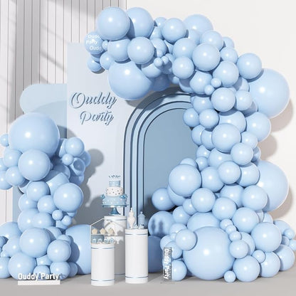 Ouddy Party 129Pcs Light Blue Balloons Different Sizes 18 12 10 5 Inch by OuddyParty