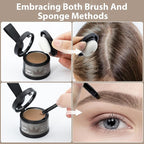 2 Pack Hairline Powder for Women and Men, Used to Root Touch Up Hair Color, Thinning and Gray Hair Coverage and Bald Spots Coverage, Light Brown