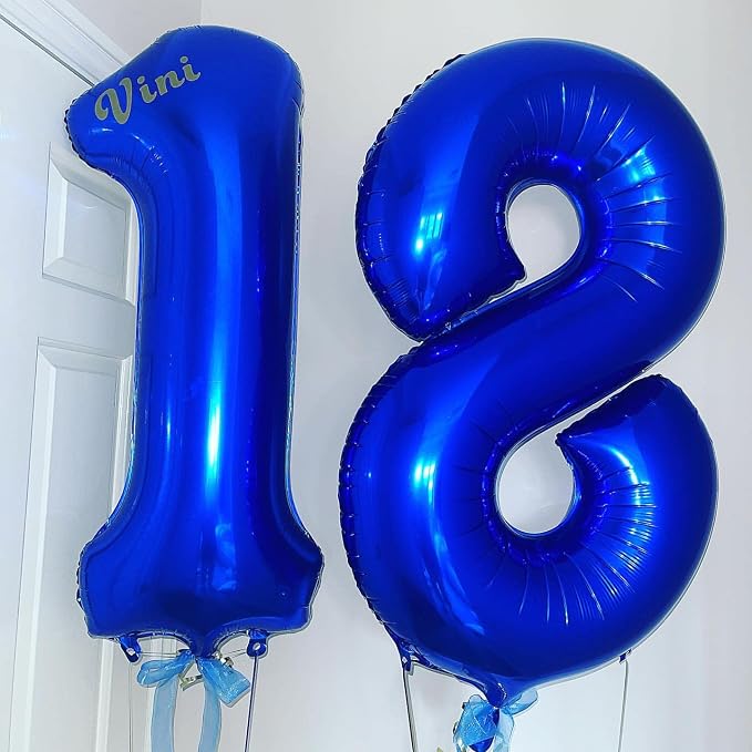40 Inch Navy Blue 22 Balloons Giant Number 22 Balloons Navy Blue 22 Birthday - Image 7