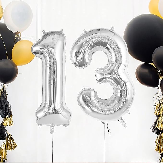 13 Balloon Numbers, Large 13 or 31 Foil Balloons, Big Number Balloon 40 Inch - Image 6