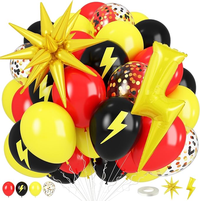 Red Yellow Black Balloons, Cartoon Theme Balloons by Togvu