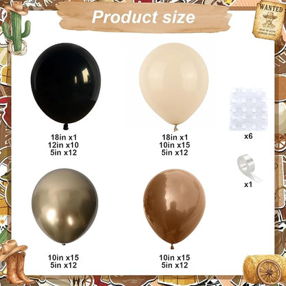 Brown Black Gold Balloon Garland Arch Kit - Image 2