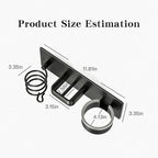 3 in 1 Wall Mounted Hair Dryer Holder, Metal Hair Dryer Stand with Organizer for Curling Iron & Styling Tools, Punch-Free & Punchable Bathroom Storage Rack