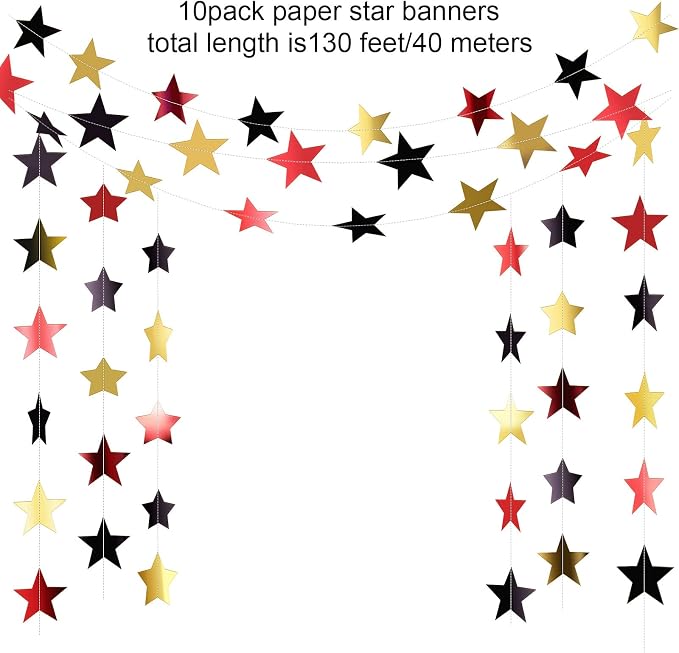 Patelai 130 ft Star Garland Banner Decor - Image 2