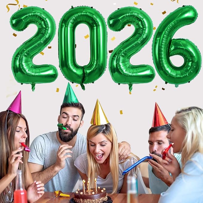 TONIFUL 2026 Graduation Balloons 42Inch Dark Green 2026 Number Balloons - Image 5