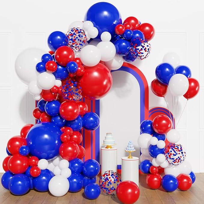 Red White and Blue Balloon Arch Kit by Myafqsj