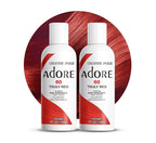 Adore Semi Permanent Hair Color (060 Truly Red) | Vegan & Cruelty-Free Red Hair Dye | No Ammonia, No Peroxide, No Alcohol | 4 Fl Oz Each (Pack of 2)