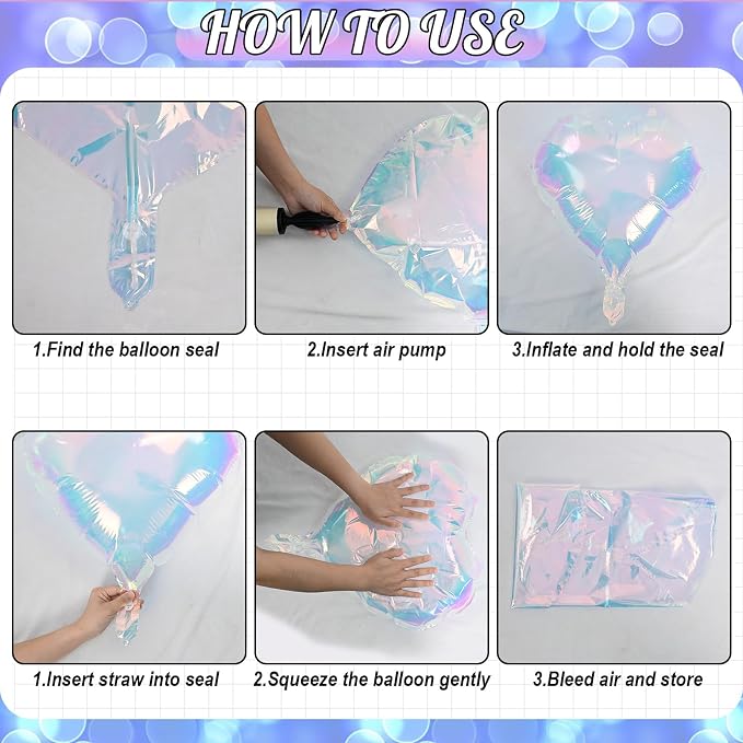 Iridescent Heart Balloons - Image 7