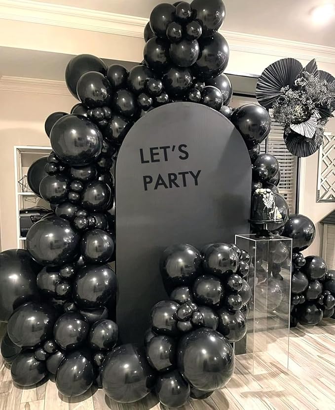 100pcs 12inch Black Balloons - Image 3