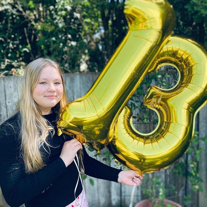 Gold Number 30 Balloons, 40 Inch Gold Mylar Foil Number 3 & 0 Balloons - Image 6