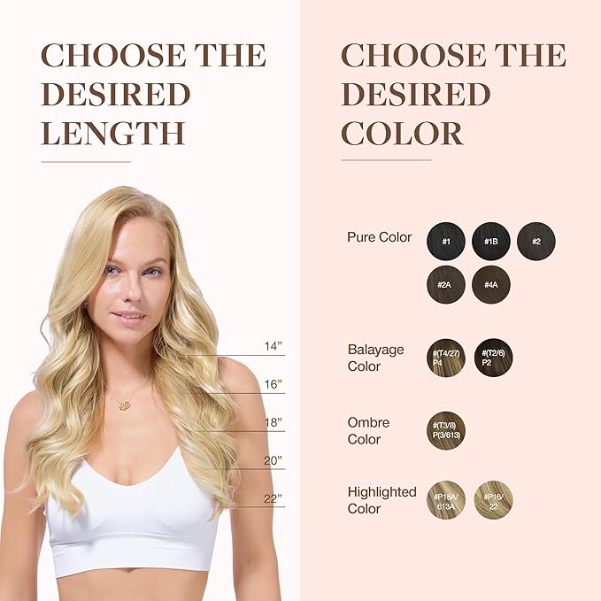 GOO GOO Clip in Hair Extensions Real Human Hair, Remy Human Hair Extensions Clip ins for Women, Natural Human Hair, 14inch 110g 7Pcs, 18D/22F Dirty Blonde Highlights