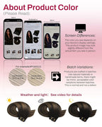 Moresoo Clip in Hair Extensions Human Hair Ombre Dark Brown to Chestnut Brown Real Human Hair Extensions Clip ins 16 inch Double Weft 135g/7pcs