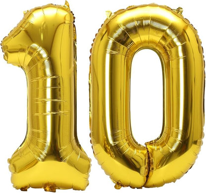 Number 10 Balloon Foil Mylar Balloons by YPSelected