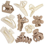 10PCS Non-Slip Hair Clips Jaw Clips for Thick Hair Clamp Flower Non-Slip Hair Accessories with Multi-Styles for Women Girls