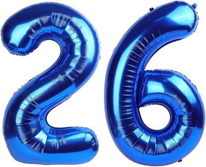 Number Balloon Dark Blue Number 26 by Mluchee