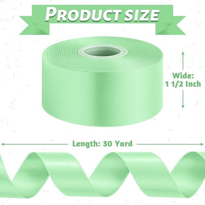 30Yards 1 1/2In Apple Green Ribbon - Image 2