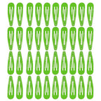 40 Pcs 2 Inch green Metal Snap Hair Clips No Slip Hair Barrettes For Women Hair Accessories(Green)