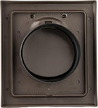 NO-PEST VENT, Exclusive Dual Door Dryer Vent Cover Outdoor 4 inch with Collar, Made in USA w Highest UV Resistant Plastic in any Outdoor Vent Cover (Brown, 4" Plastic WIth Collar)