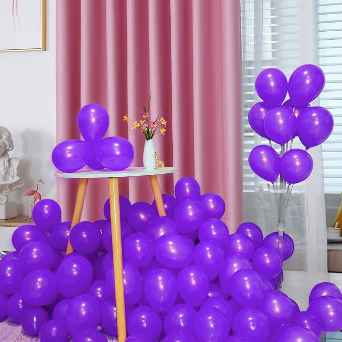 Purple Balloons 110Pcs, 5 Inch Small Purple Latex Party Balloons, Mini Thick - Image 4
