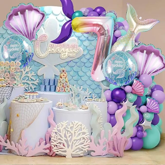 Mermaid Birthday Decorations Mermaid Balloons - Image 4