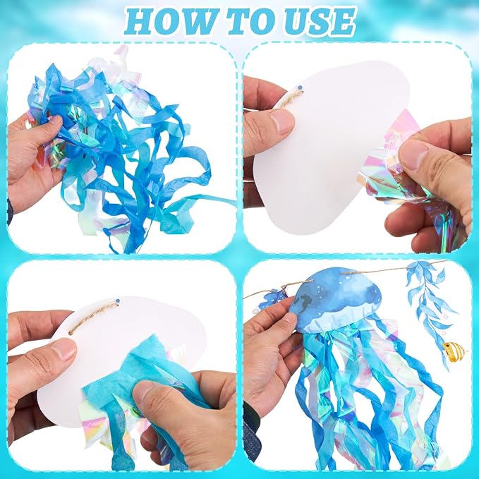 SUNBEAUTY Starfish Seashell Banner Under The Sea Party Decoration Jellyfish - Image 4