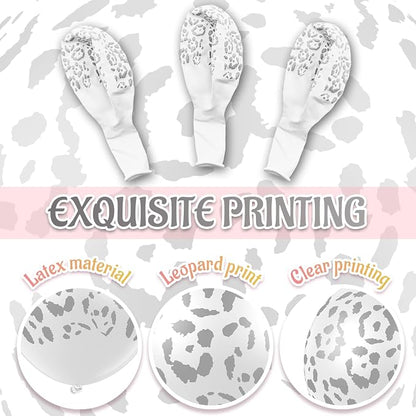 Gejoy 36 Pcs Cheetah Balloons Silver Leopard Print Balloons 12 Inch Spots Latex - Image 7