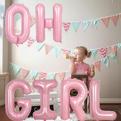 Pink Letter Balloon S, 40 Inch Big Pastel Pink Foil Helium Alphabet S Letter - Image 4
