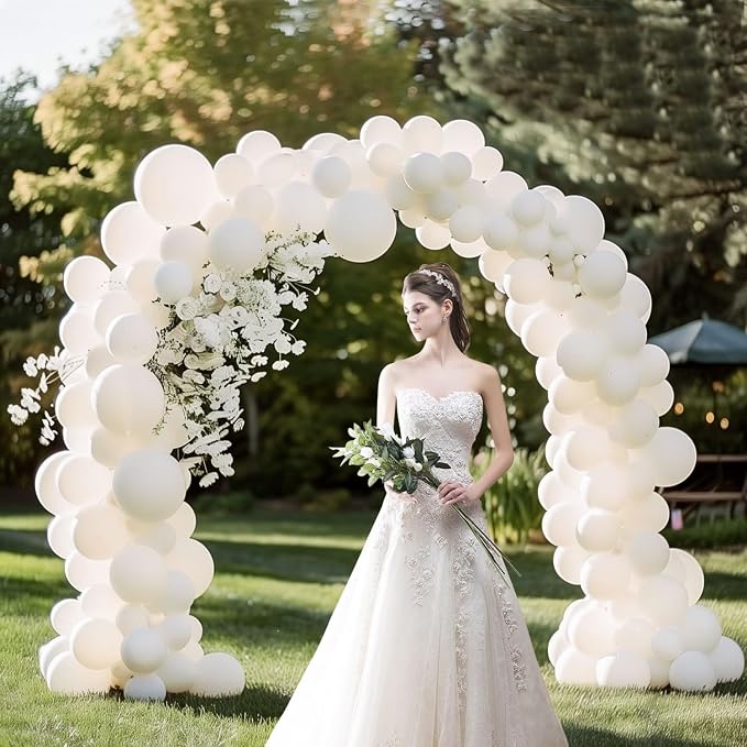 110pcs White Balloons 12 Inch White Latex Balloon Garland Arch Kit - Image 6