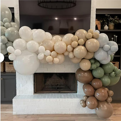Sage Green Blue Brown Balloons - Image 7